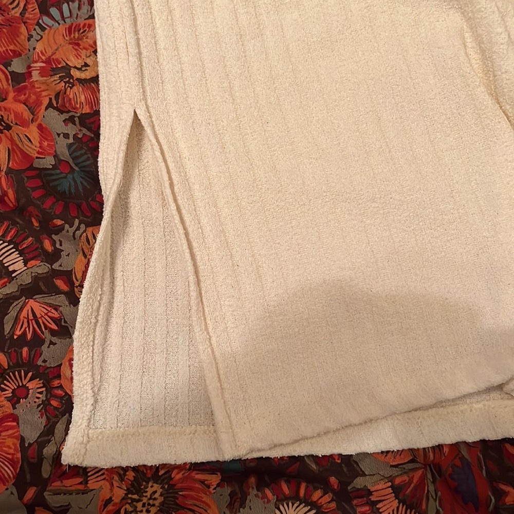 H&M Cream Ribbed Slit Pants - Picture 8 of 8